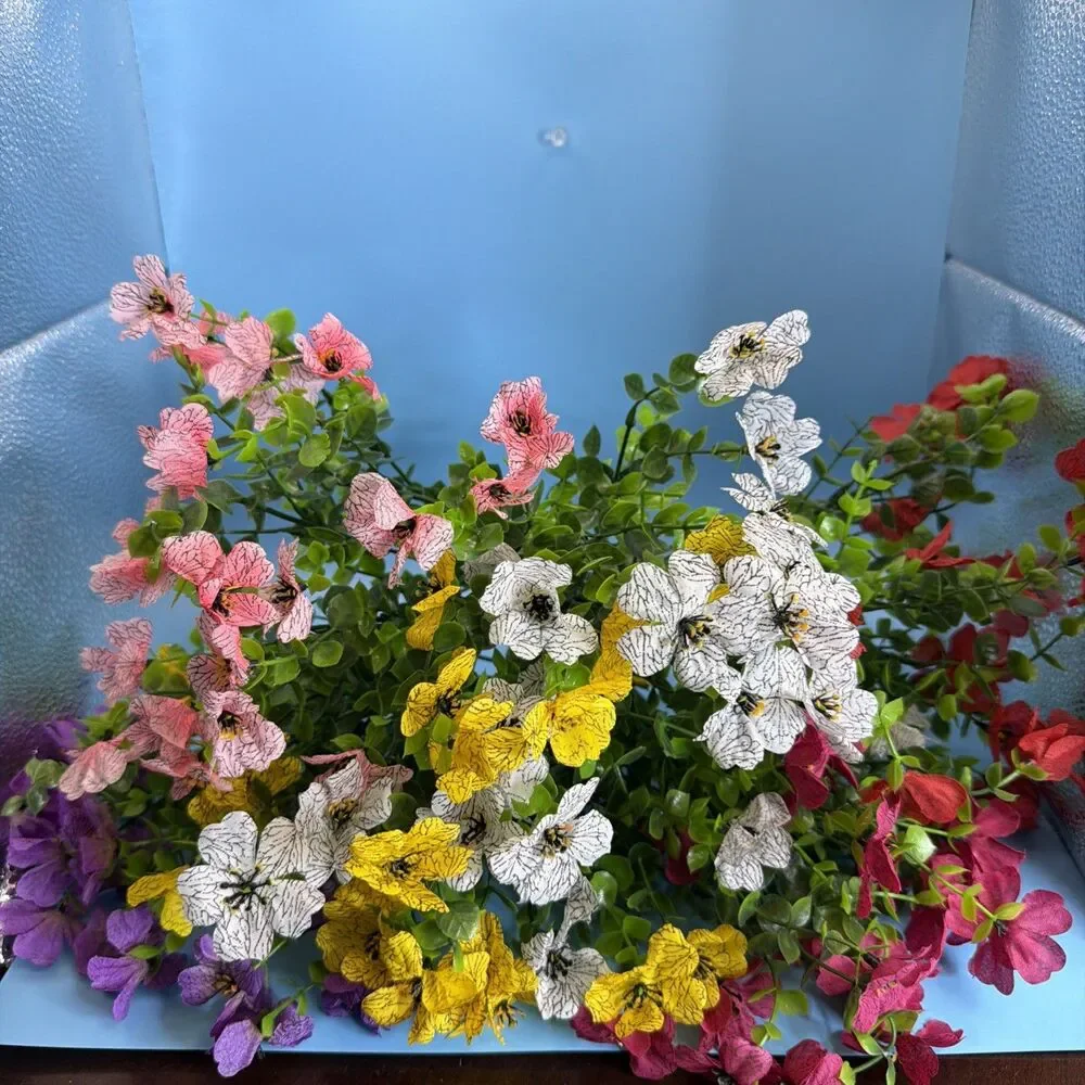 Artificial Flowers for Outdoors UV Resistant Fake Plants 6 Colors Included In $